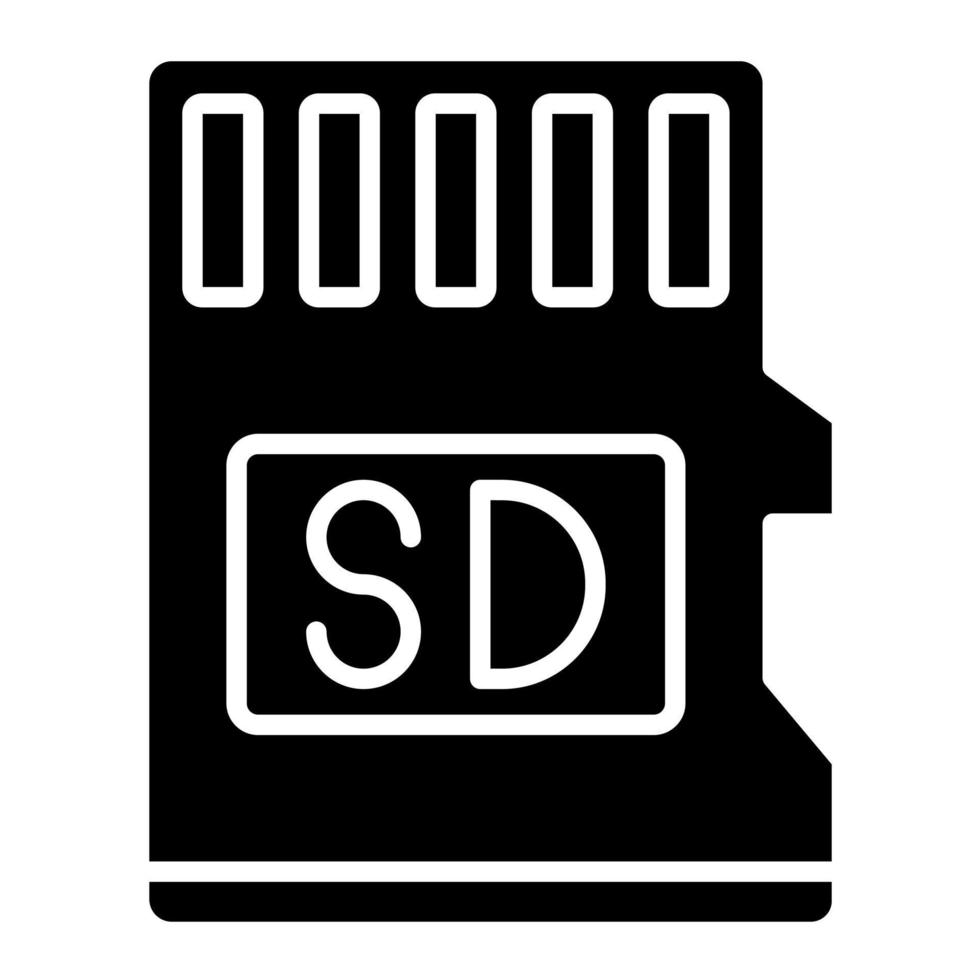 icono de vector de tarjeta sd