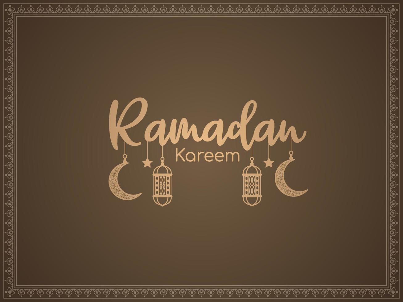 religioso Ramadán kareem islámico festival texto diseño antecedentes vector