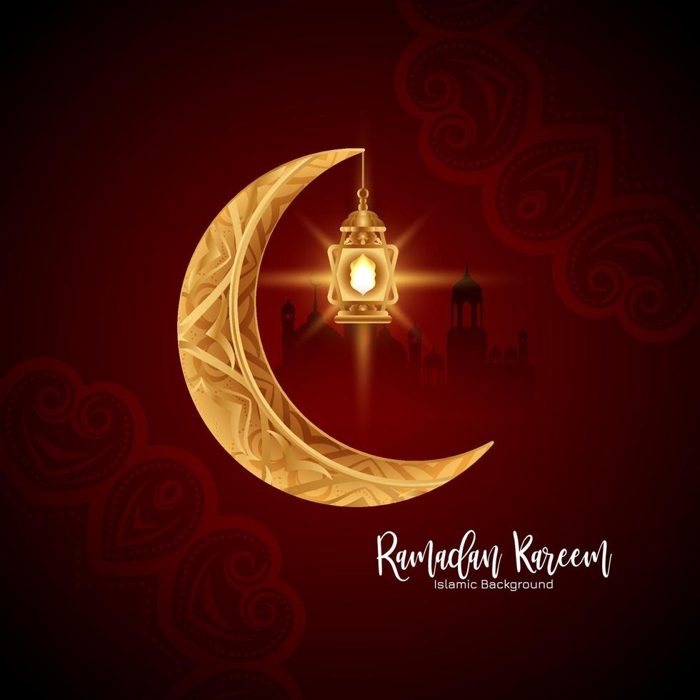 Ramadan Kareem Islamic festival beautiful greeting background vector