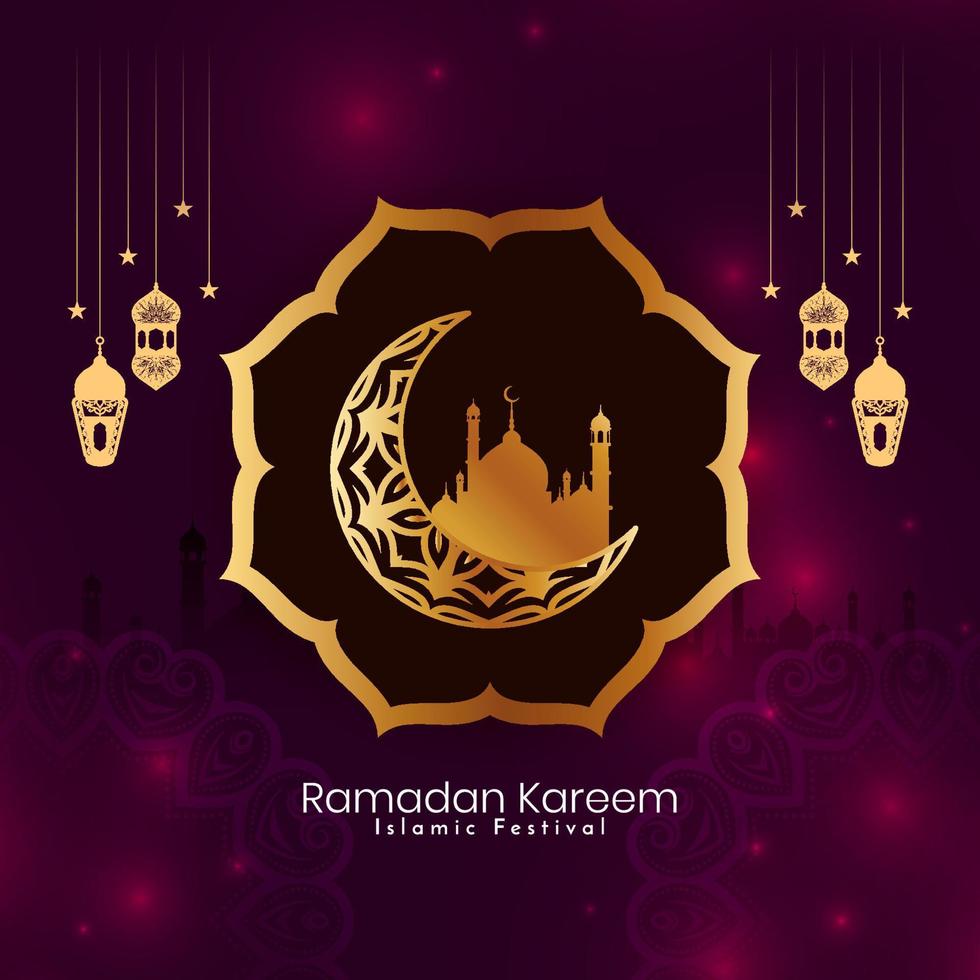 Religious Ramadan Kareem Islamic festival artistic background vector