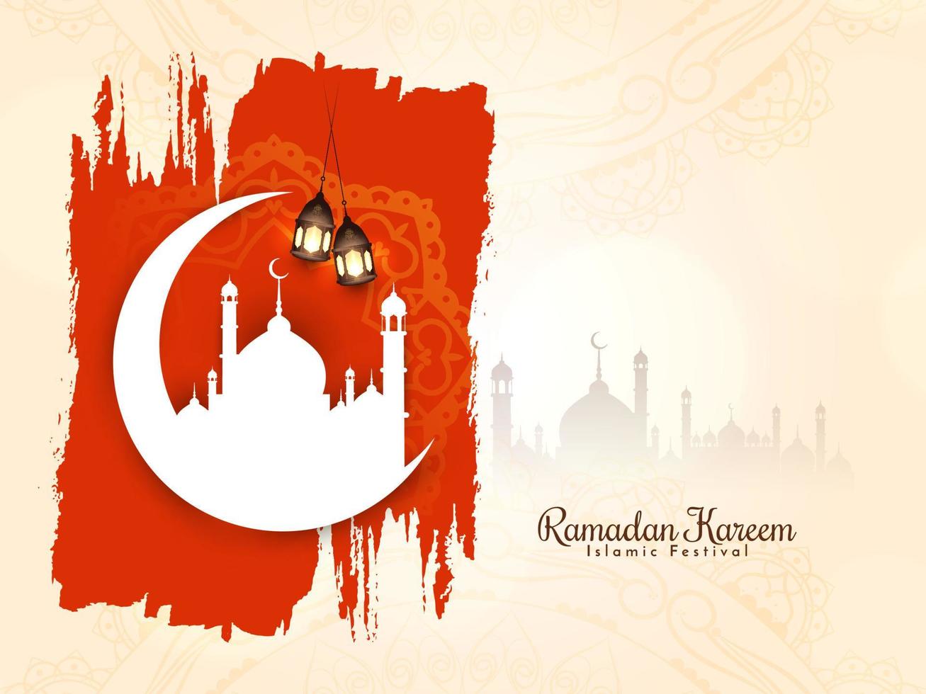 Ramadán kareem islámico festival celebracion decorativo antecedentes vector