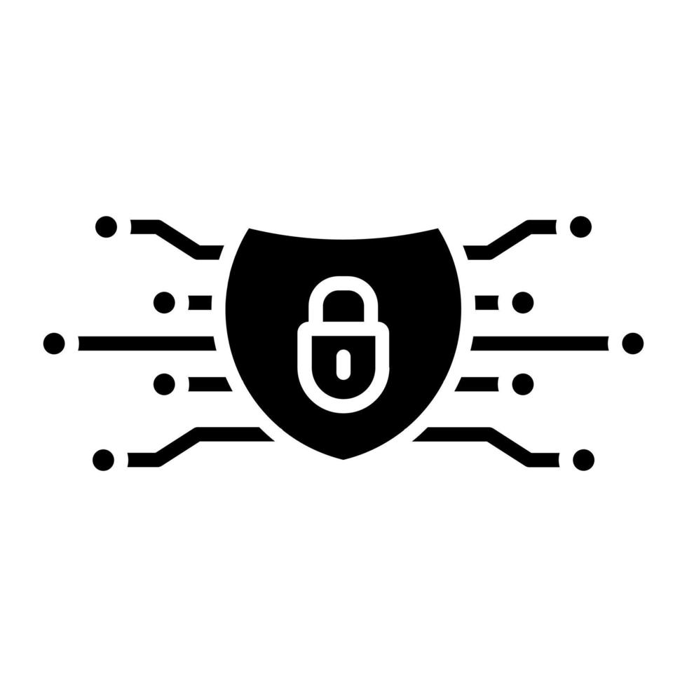 icono de vector de protección de datos