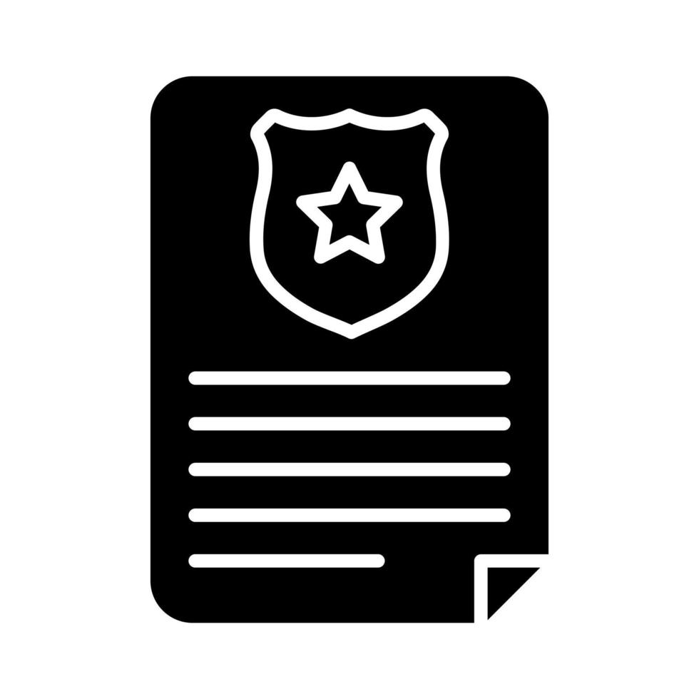 Police Certificate vector icon