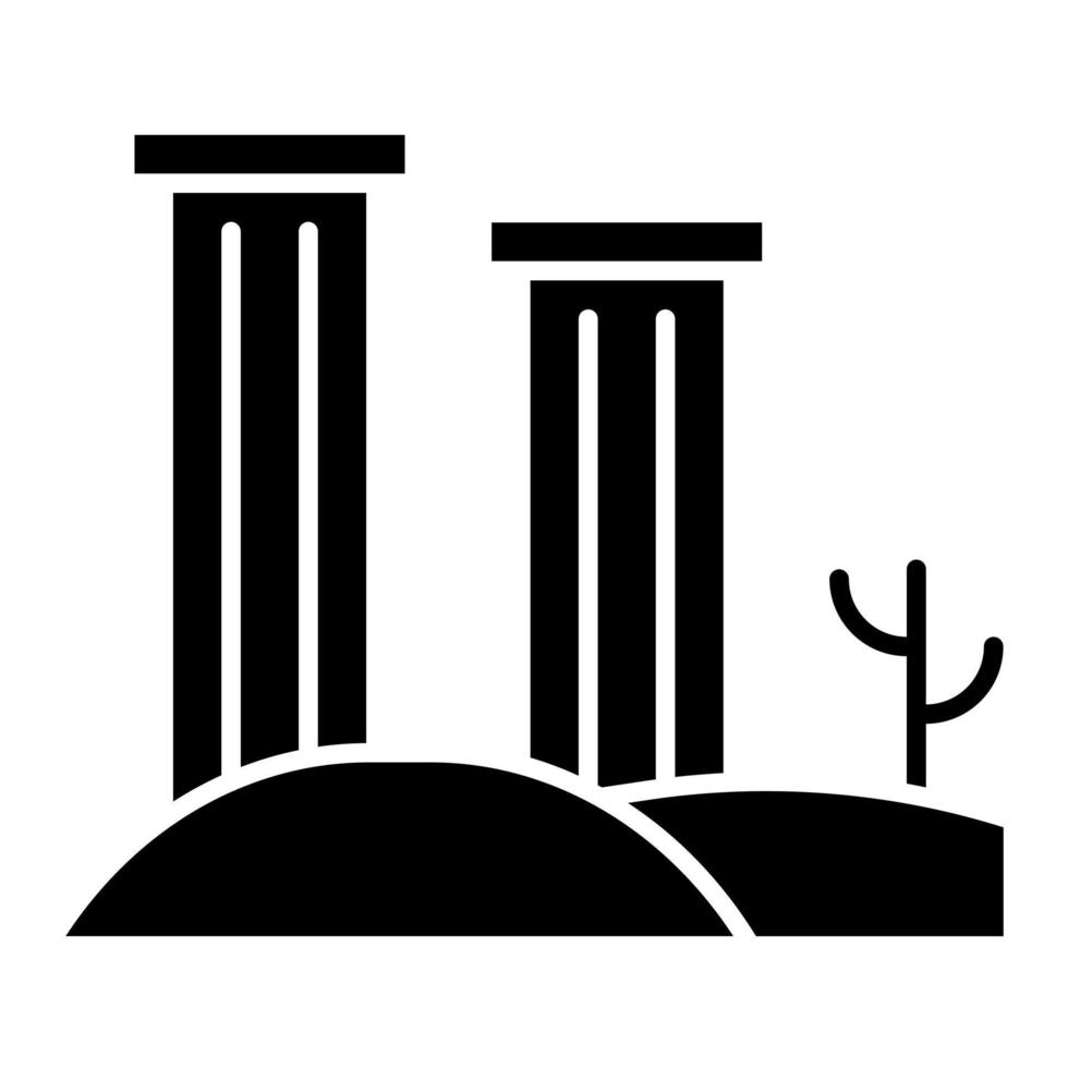 Desert Ruin vector icon