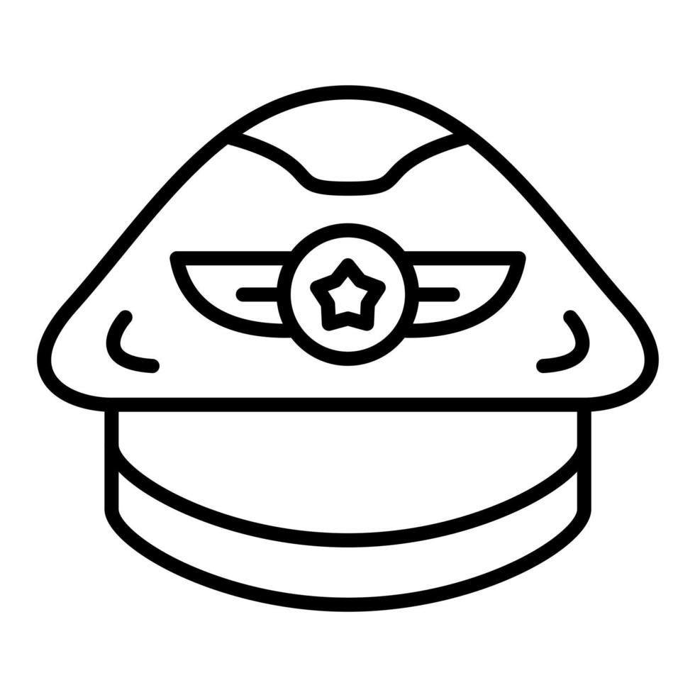 Pilot Hat vector icon