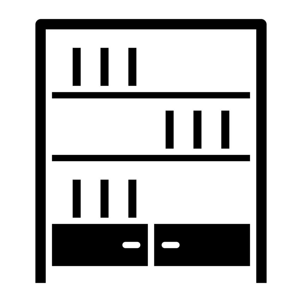 biblioteca gabinete vector icono