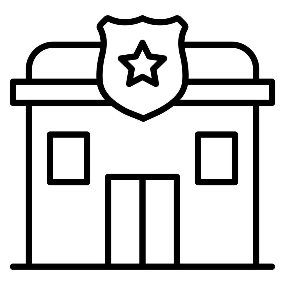 icono de vector de estación de policía