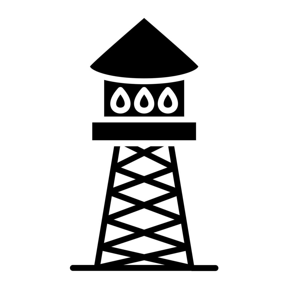 icono de vector de torre de agua