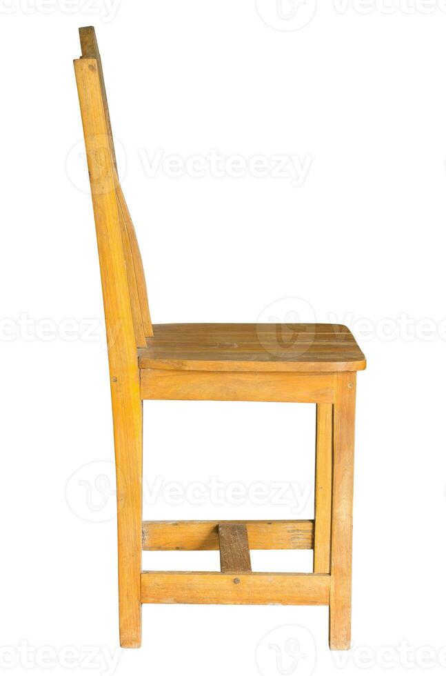 wooden chair isolated on white with clipping path photo