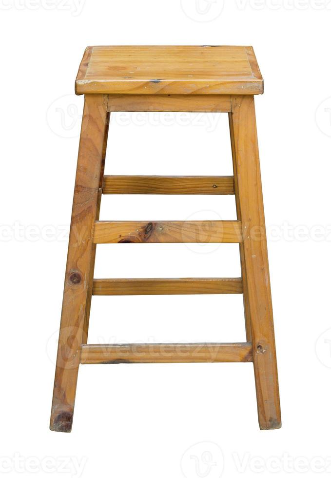 wooden chair isolated on white with clipping path photo