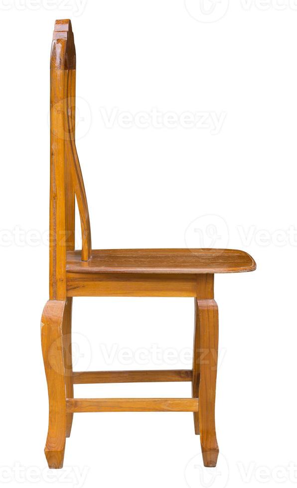 wooden chair isolated on white with clipping path photo