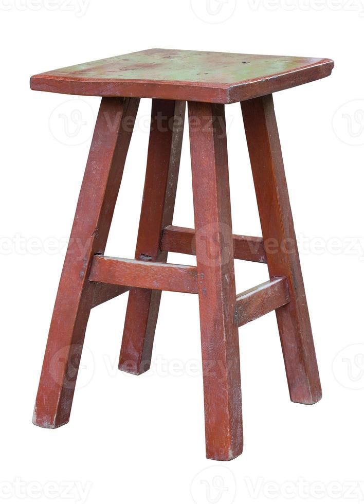 wooden chair isolated on white with clipping path photo