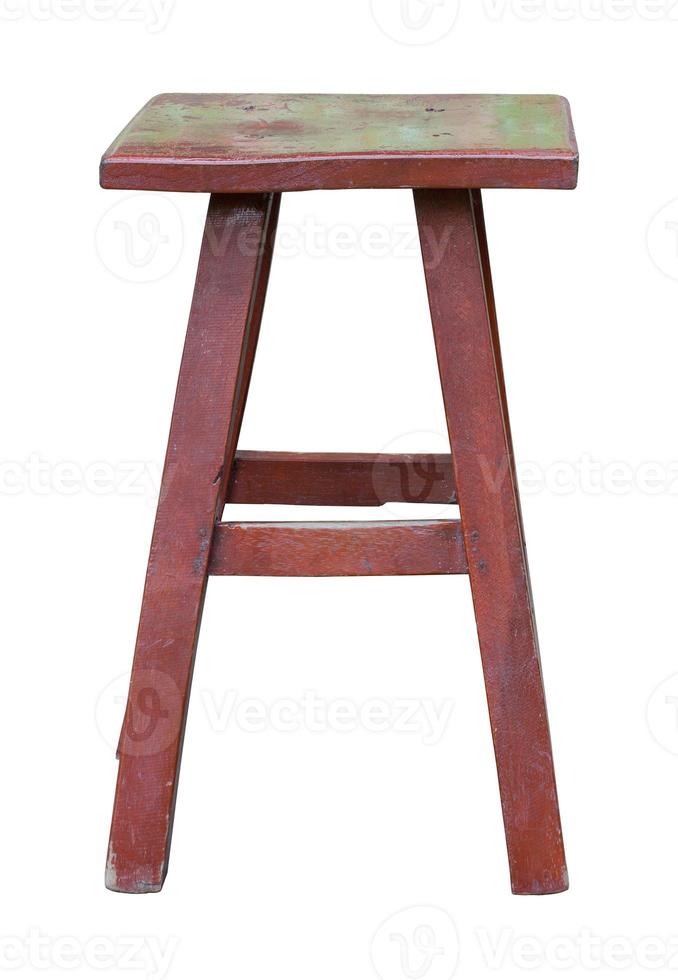 wooden chair isolated on white with clipping path photo