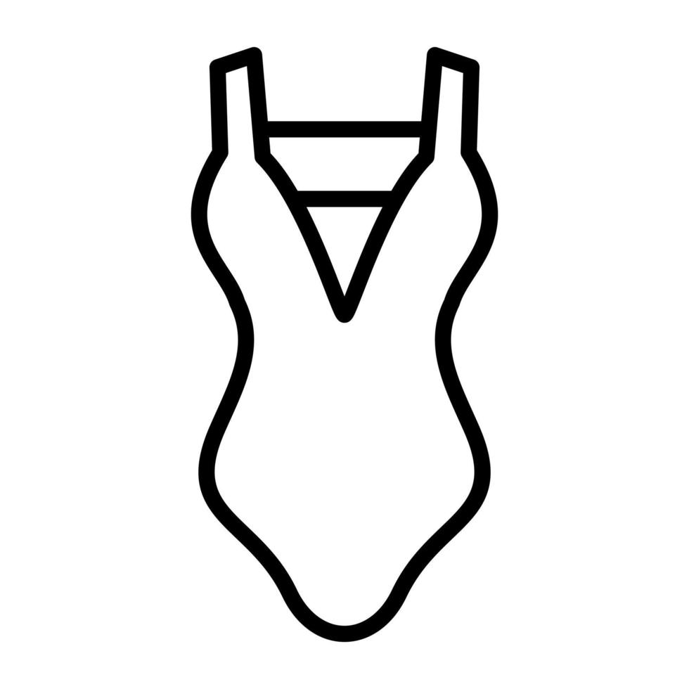 mujer traje de baño vector icono