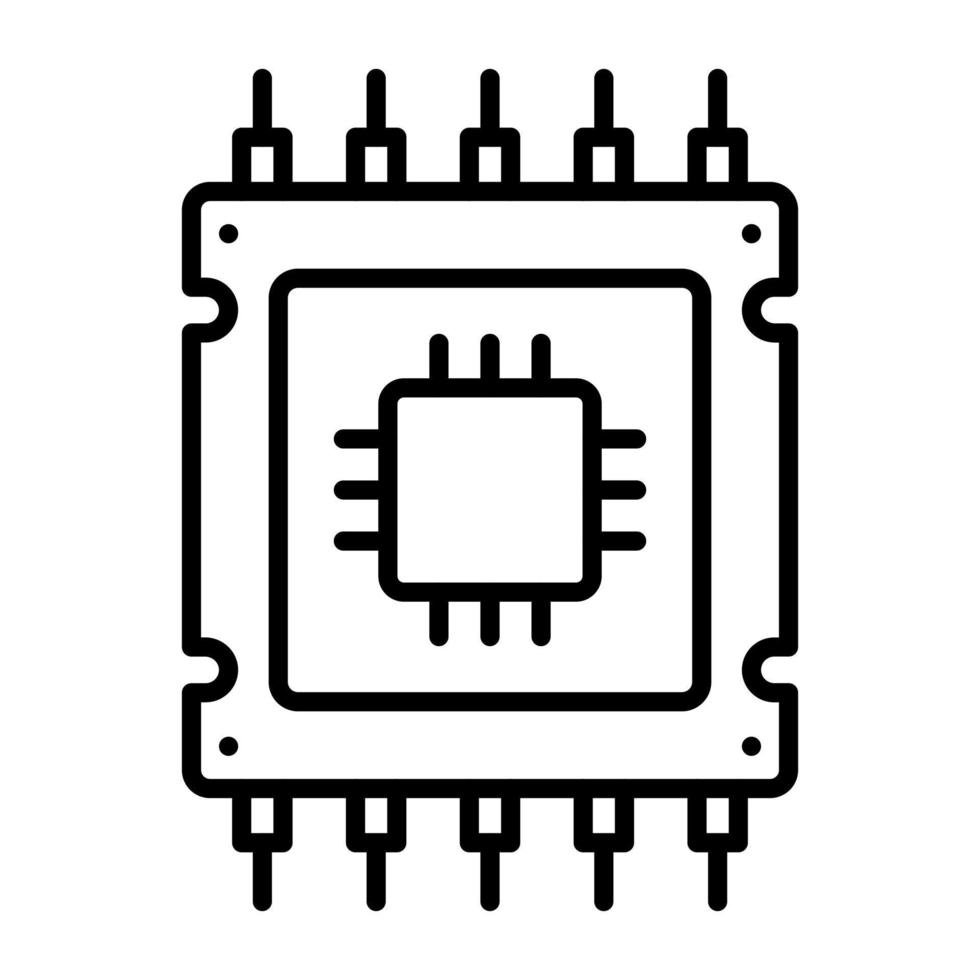 microprocesador vector icono