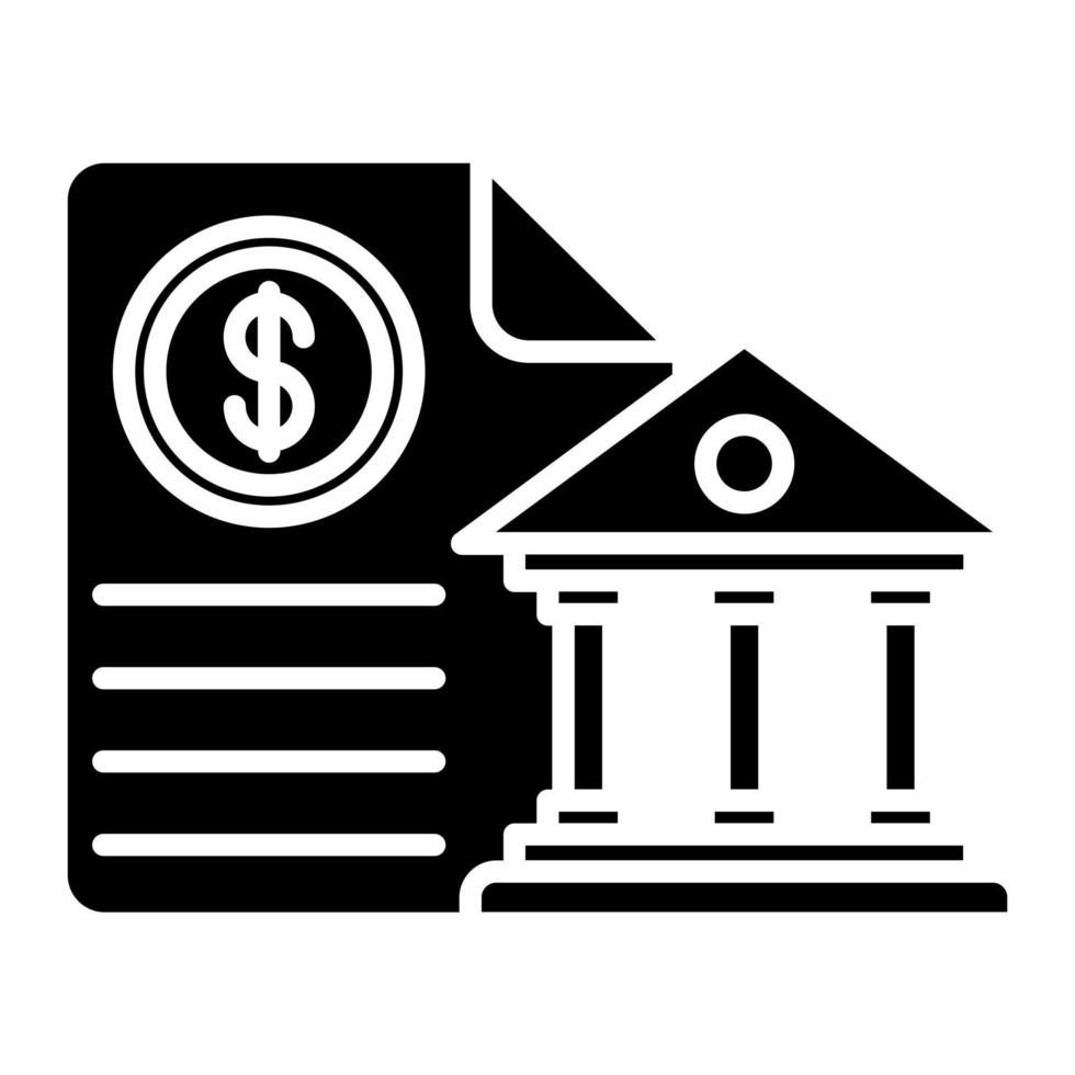 banco declaración vector icono