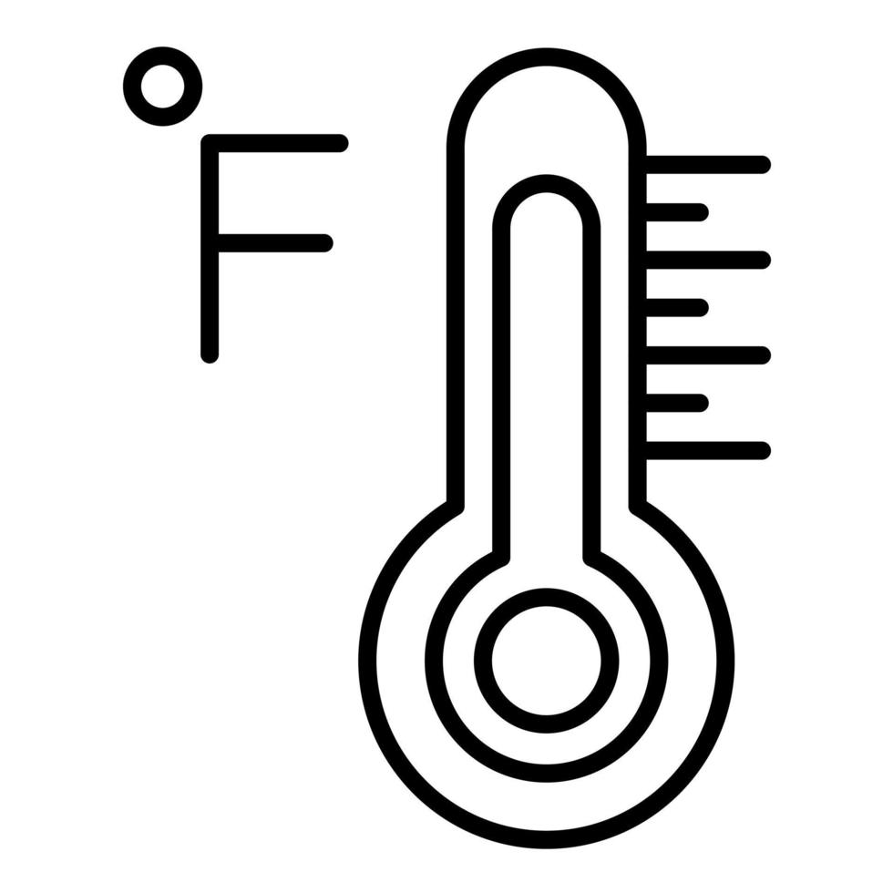 icono de vector de farenheit