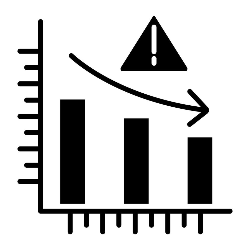 mercado riesgo vector icono