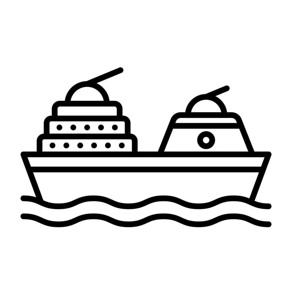 Gunboat vector icon