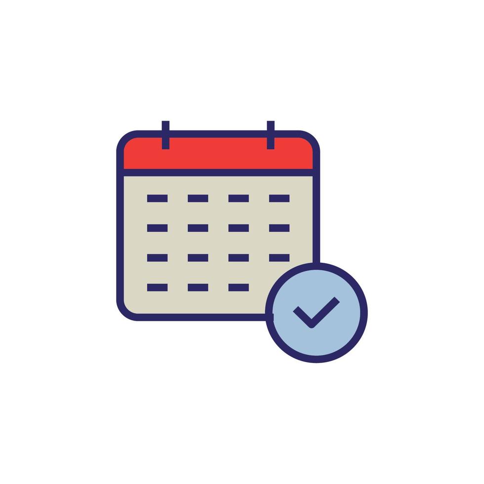 icon schedule time. business management icon, vector illustration