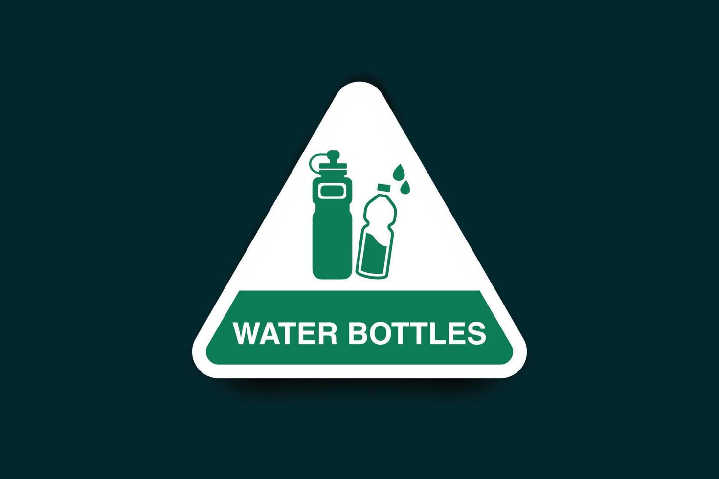 water bottles icon design green color vector