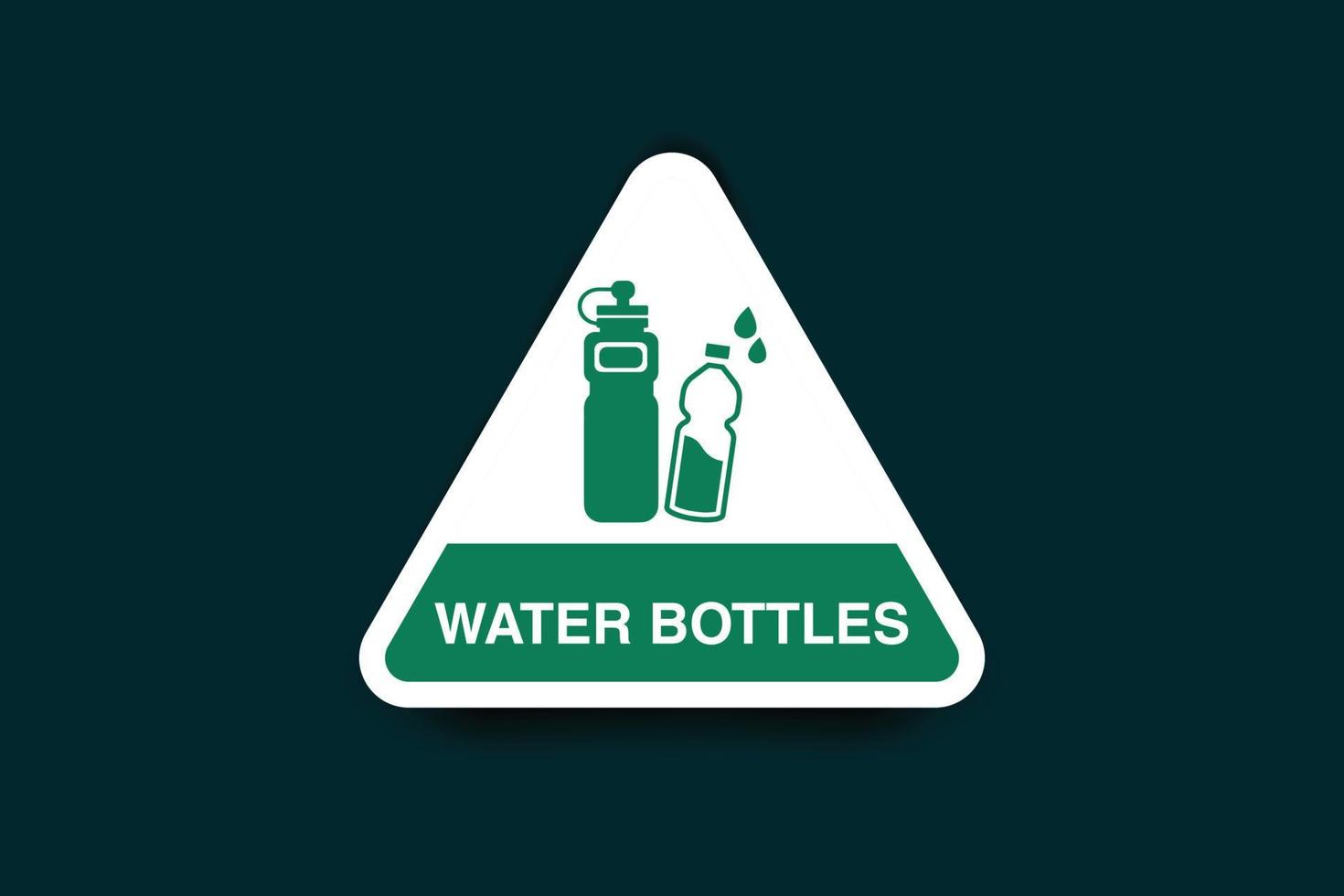 agua botellas icono diseño verde color vector