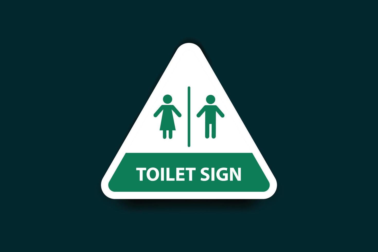 toilet sign and toilet icon green color design vector