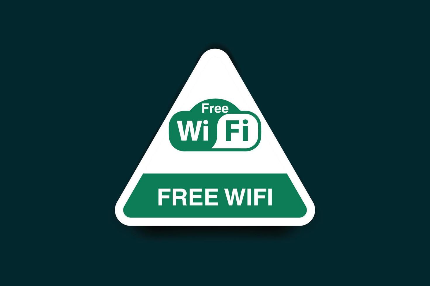 gratis Wifi icono y verde color único diseño vector