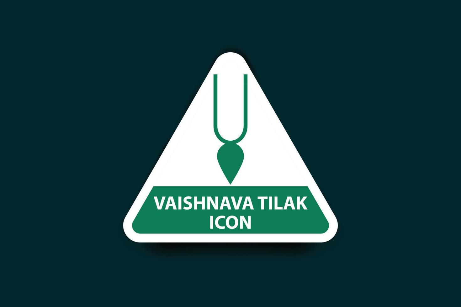 vaishnav tilak icon and spiritual krishna tilak icon vector