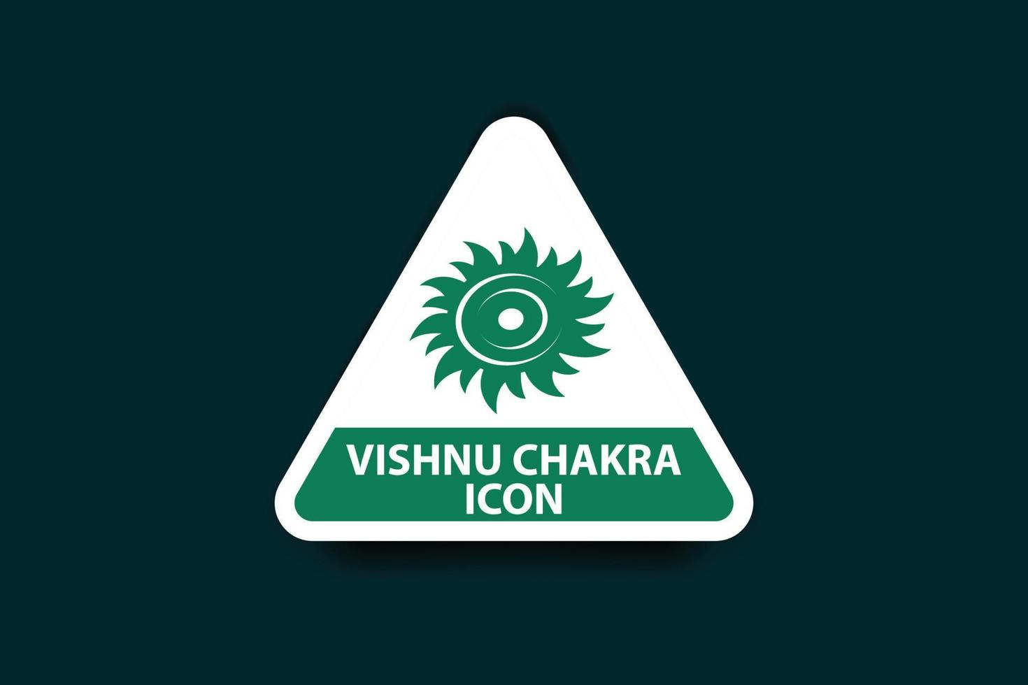 Chakra icon and vishnu chakra design vector