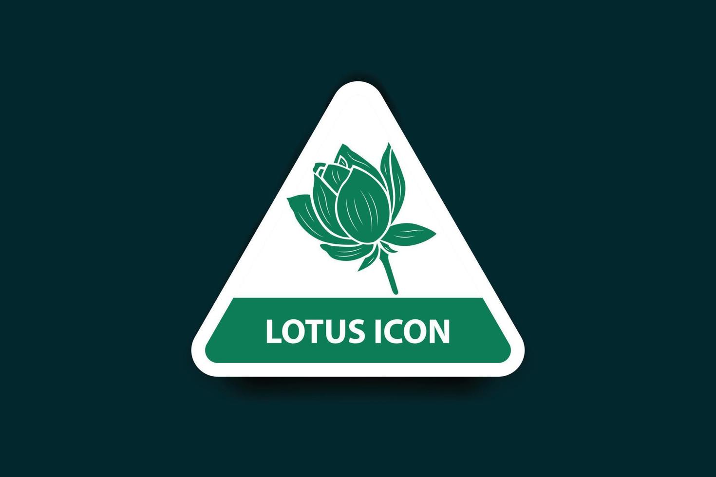loto flor icono y verde color diseño vector