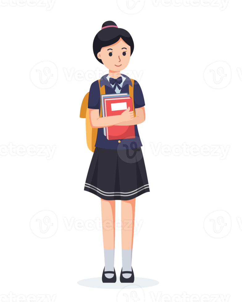 character high school student in school uniform png