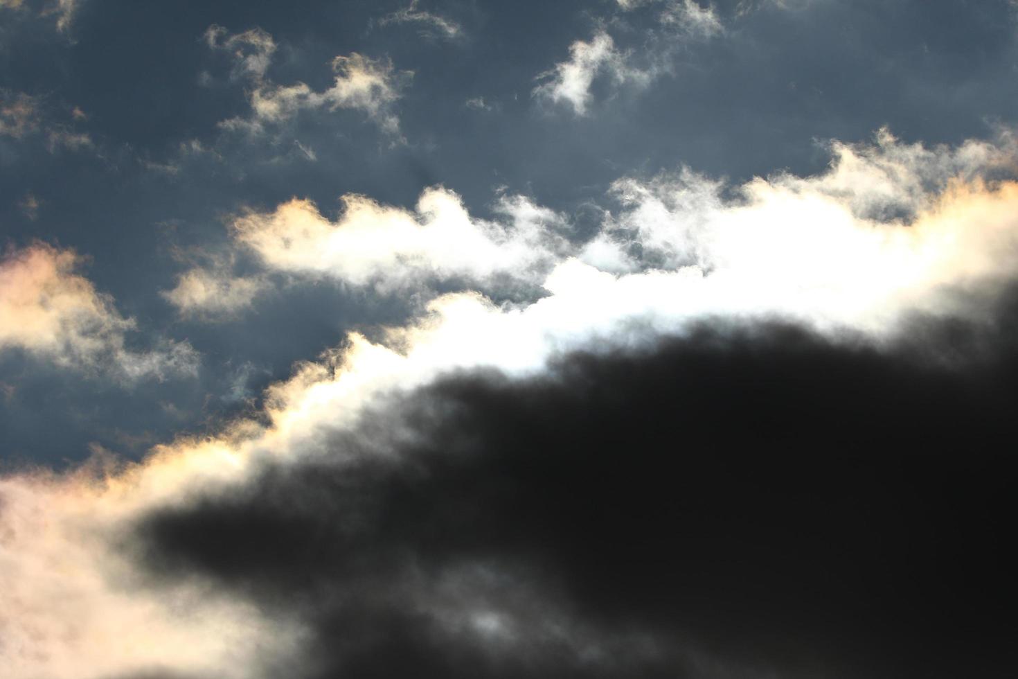 Stormy weather and dark clouds photo