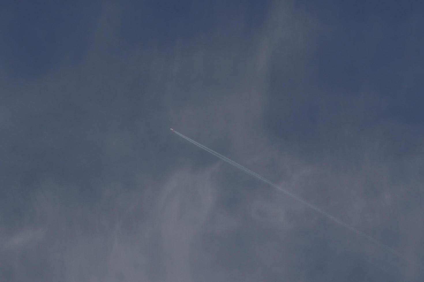 Clear blue sky and white clouds photo