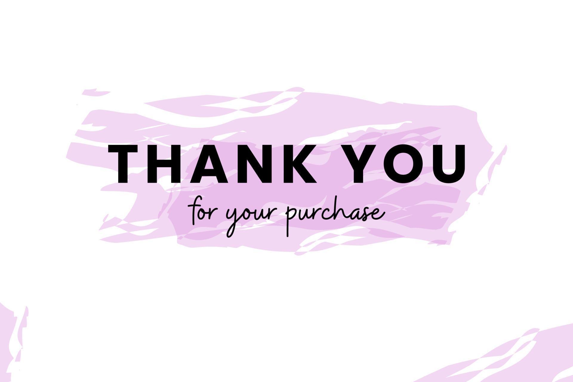 Thank you for your PURCHASE printable vector illustration Business