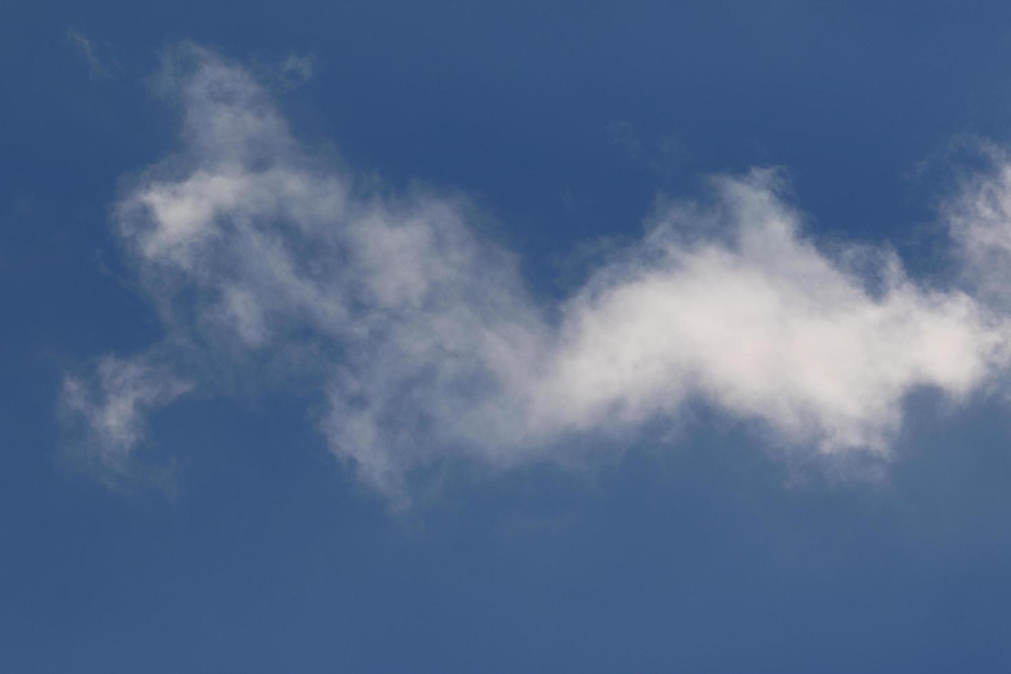 Clear blue sky and white clouds photo