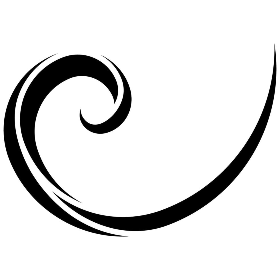 Logo sea wave, water pool aqua, ocean wave stream spa vector