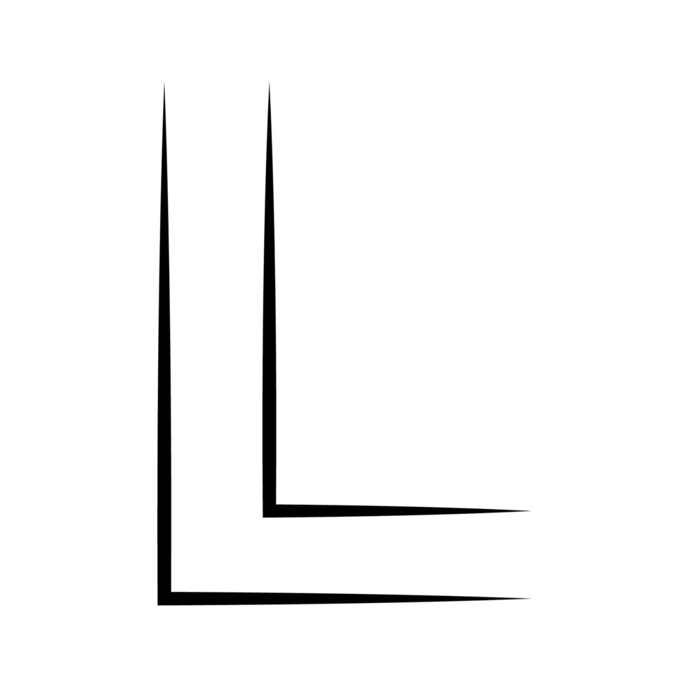 Logo letter l, icon axis alphabet logotype l emblem vector