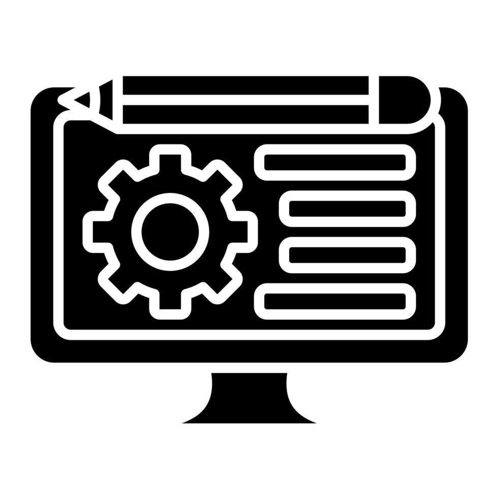 icono de vector de curso en línea