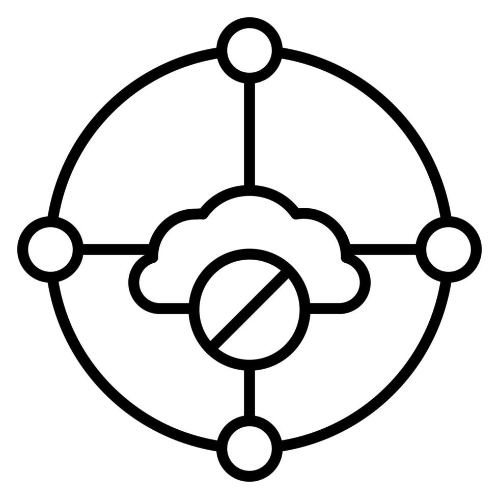 Cloud Inaccessible vector icon