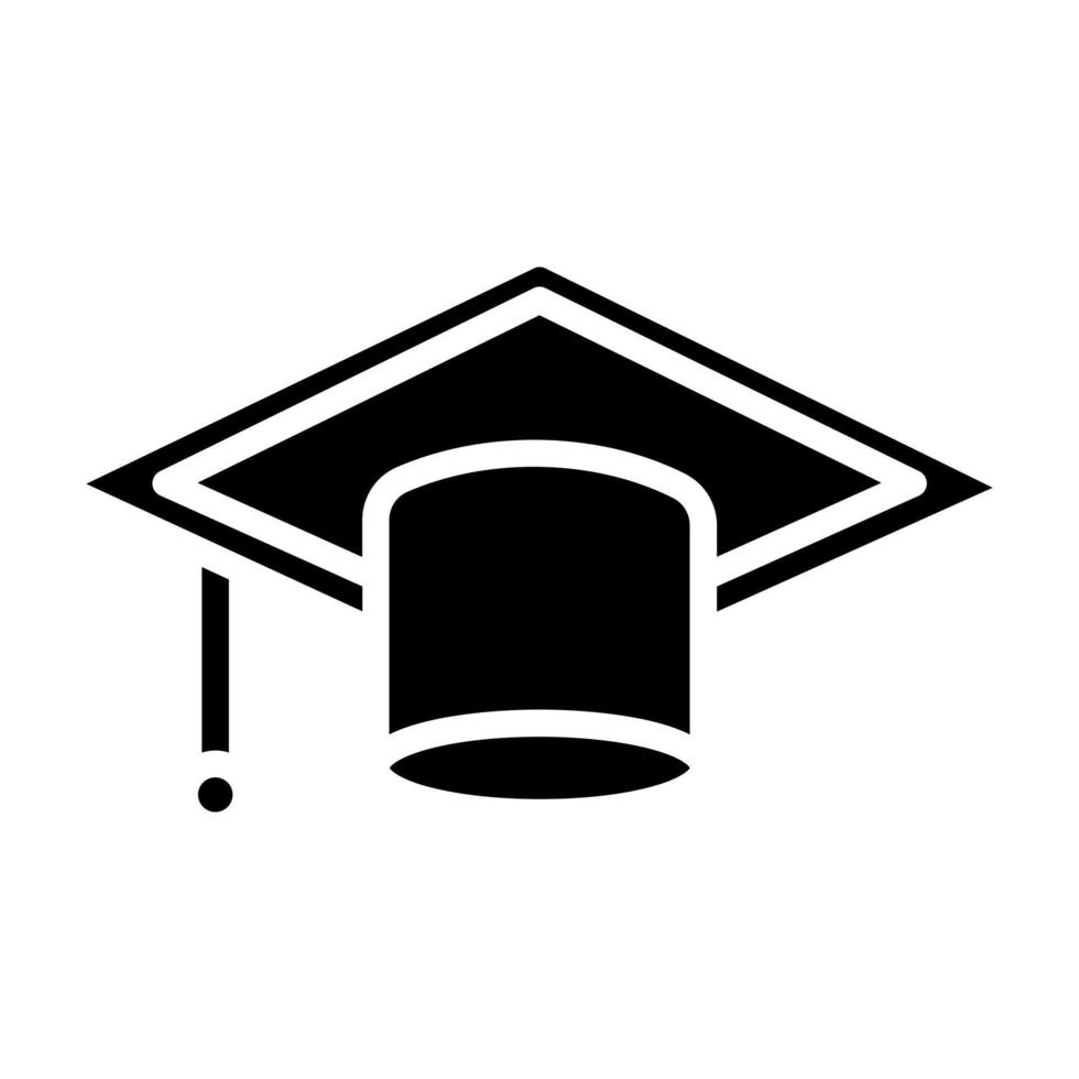 icono de vector de sombrero de graduación