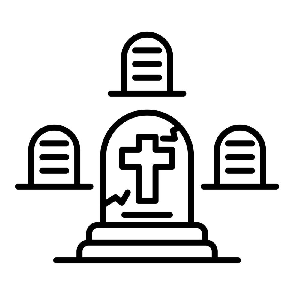 icono de vector de cementerio