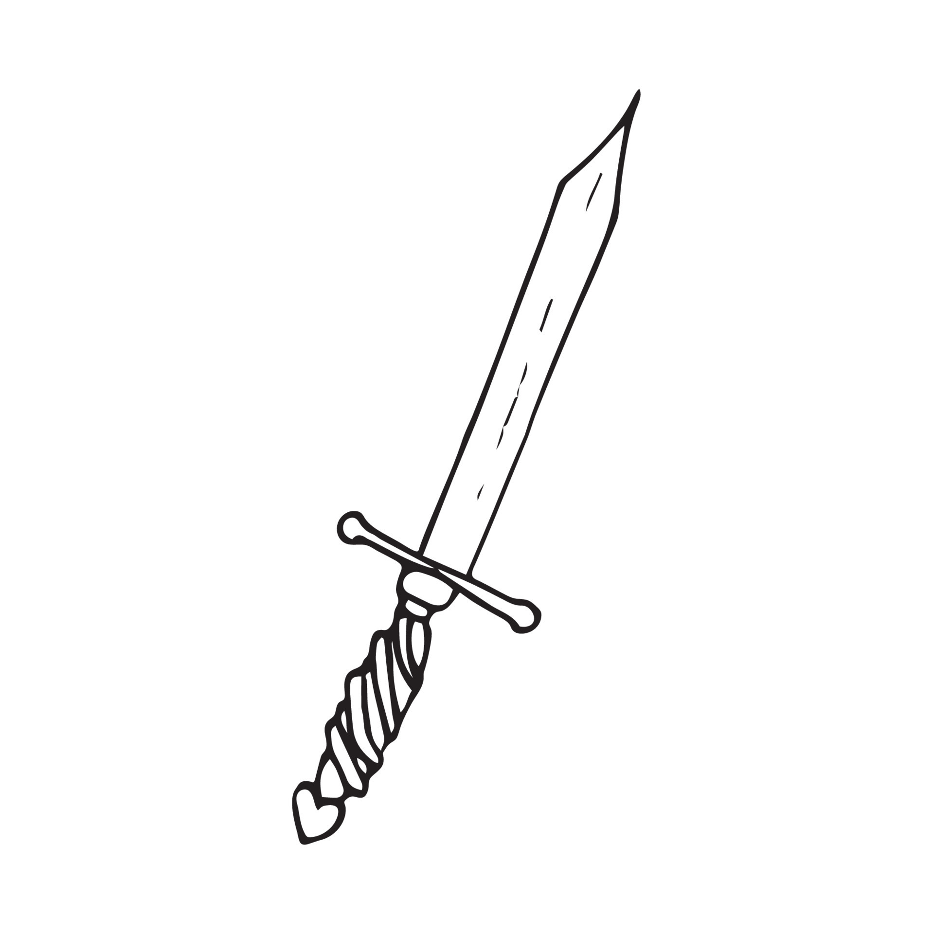 Hand drawn ritual dagger for black magic. Atam 21730661 Vector Art at
