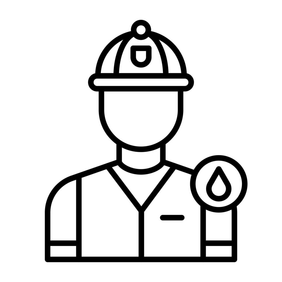 petróleo trabajador vector icono