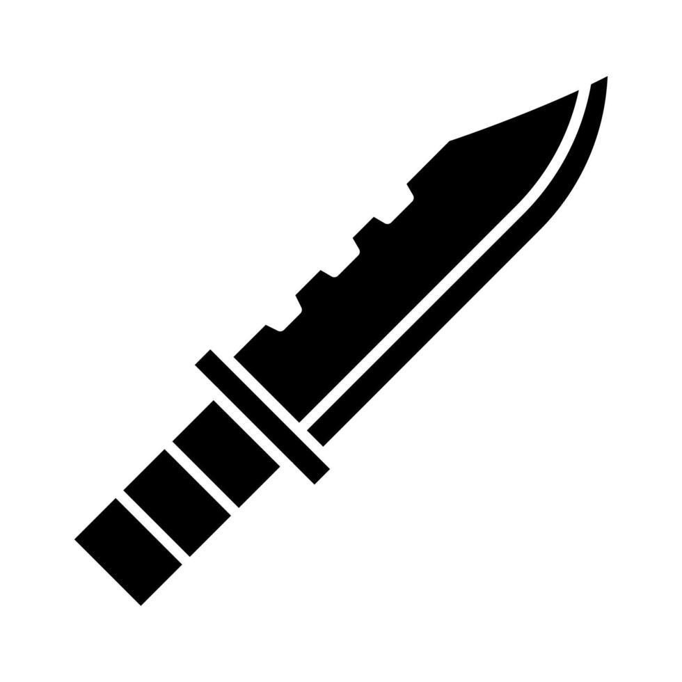 icono de vector de cuchillo de ejército