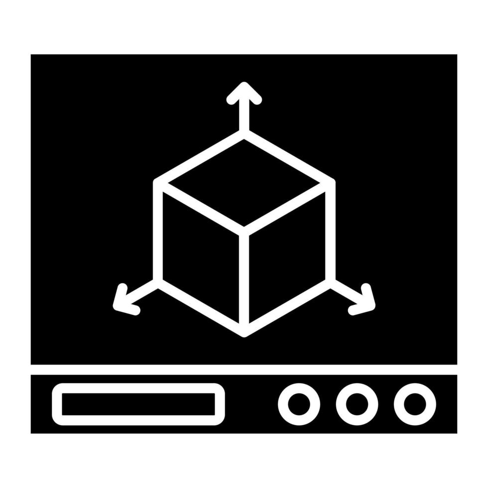 3D Modelling vector icon