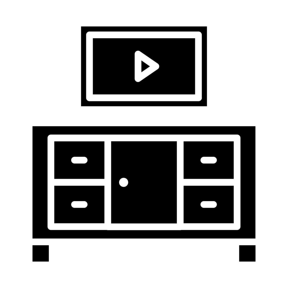 TV Table vector icon