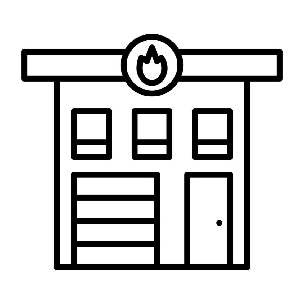 Fire Station vector icon