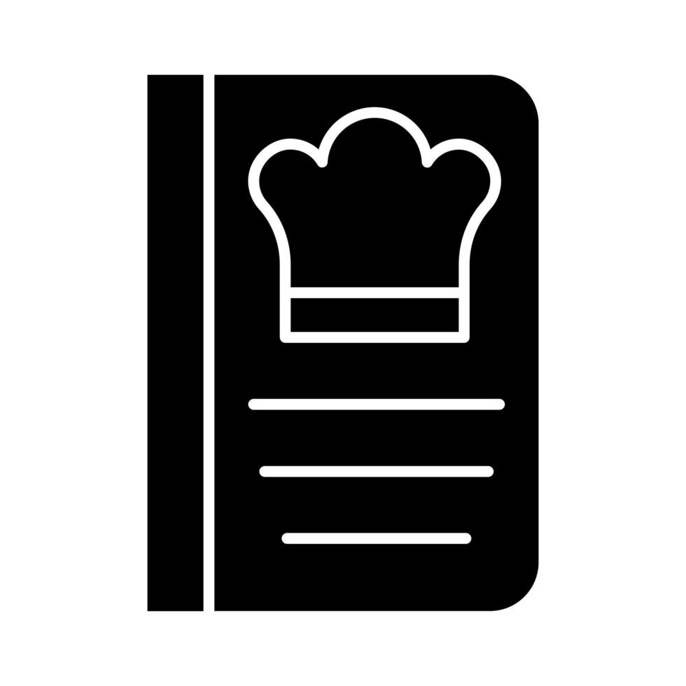 icono de vector de libro de recetas