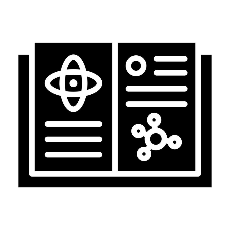 Chemistry Open Book vector icon